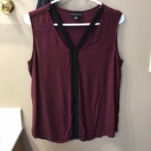 Metaphor maroon and black tank size L